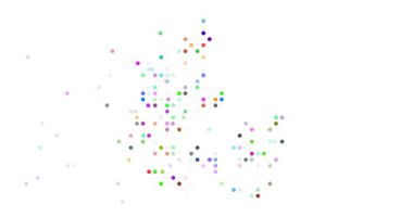 Danimarka Ülke Haritası Noktalarla Canlandırıldı