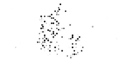 Düşen Noktalar tarafından oluşturulan Danimarka Haritası