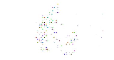 Renkli Nokta Canlandırmasında Danimarka Şekli