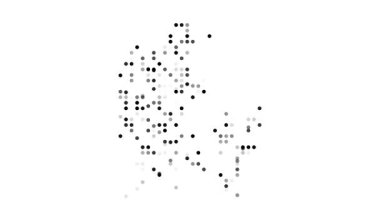 Danimarka Ülke Haritası Noktalarla Canlandırıldı