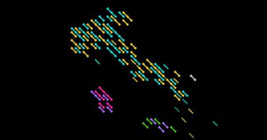 İtalya Haritasının Görsel Maze Ağı