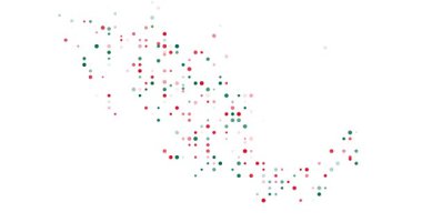 Düşen Noktalı Meksika Dijital Haritası