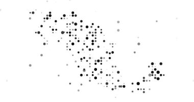 Düşen Renk Noktaları Meksika Haritası