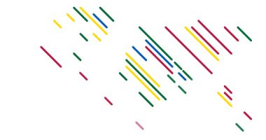 Hareket çizgileri olan dünya haritası