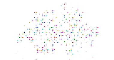 Renkli Çember Izgara İsviçre Haritası İnşa Etti