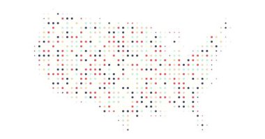 Amerika Haritası Noktadan Oluşturuldu