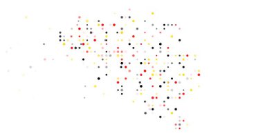 Biçimlendirilmiş Noktalar Belçika Silüeti