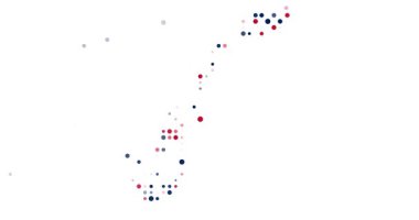 Noktaların Renk Izgarası Norveç Haritası Oluşturur