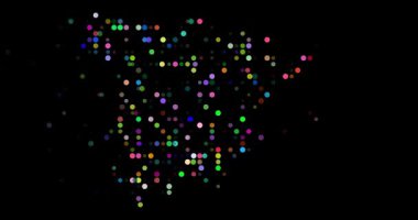 Gradyan Noktalı Animasyon İspanya Haritası