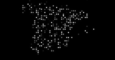 İspanya Haritası Renkli Çemberler Oluşturuyor