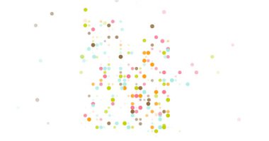 Renkli Angola Parçacık Haritası Sanatı