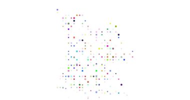 Renkli Angola Haritası