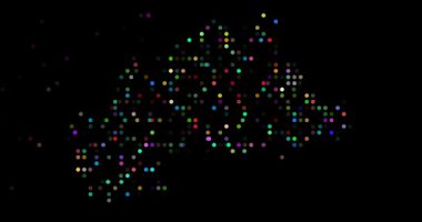 Soyut Dot Dünyası Burkina Faso Haritası