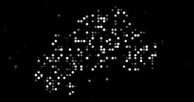 Soyut Dot Dünyası Burkina Faso Haritası