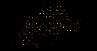 Renkli Burkina Faso Dünya Harita Çemberleri