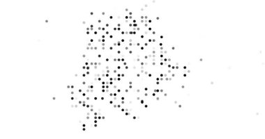 Düşen Nokta Izgaralı Botswana Silueti