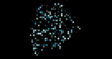 Düşen Nokta Izgaralı Botswana Silueti