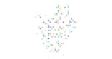 Renkli Noktalar Burundi Şekli