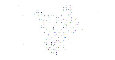 Biçimlendirilmiş Burundi Dot Şekil Sanatı