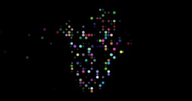 Parçacıklarla oluşturulan Burundi Haritası