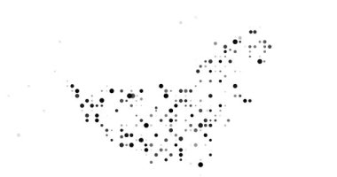 BAE Haritasının Dijital Çember Sanatı