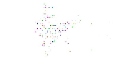 Bayrak soyut noktalar Hindistan haritası kavramı