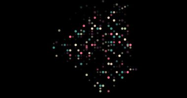 Parçacıklar Cezayir ülke siluetini oluşturuyorlar