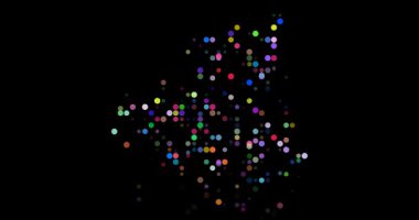 Parçacıklar Cezayir ülke siluetini oluşturuyorlar