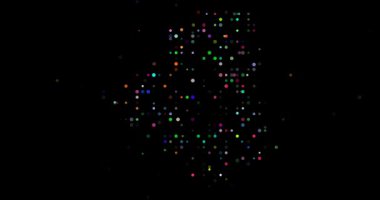 Yüzen parçacıklardan Cezayir haritası silueti