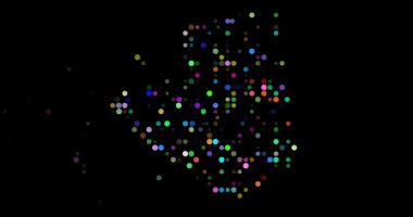 Akan dijital parçacıklardan oluşan Cezayir haritası