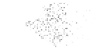 Hareket eden parçacıklardan üretici sanat Cezayir haritası