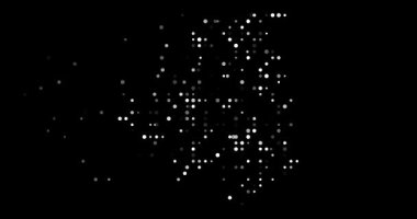 Yüzen parçacıklardan Cezayir haritası silueti