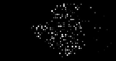 Akan dijital parçacıklardan oluşan Cezayir haritası