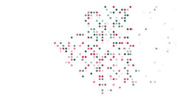 Dijital parçacıklar Cezayir haritasını oluşturmak için birleşir