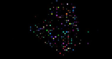 Akan dijital parçacıklardan oluşan Cezayir haritası