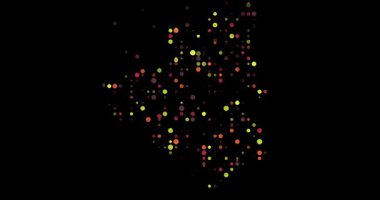 Hareket eden parçacıklardan üretici sanat Cezayir haritası