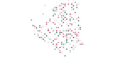 Soyut üretken sürü Cezayir ülke haritasını oluşturuyor