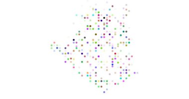 Parçacık sürüsünden oluşan soyut Cezayir üretimi