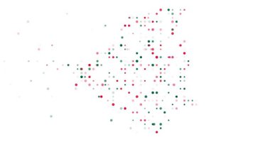 Hareket eden parçacıklardan üretici sanat Cezayir haritası