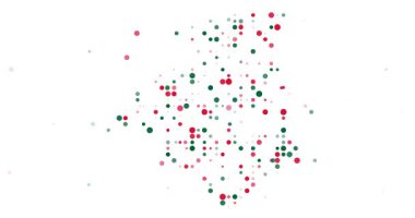 Hareket eden parçacıklardan üretici sanat Cezayir haritası