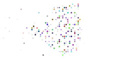 Akan dijital parçacıklardan oluşan Cezayir haritası