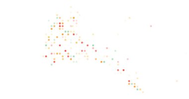 Eritre ülke haritasını oluşturan soyut üretken sürü