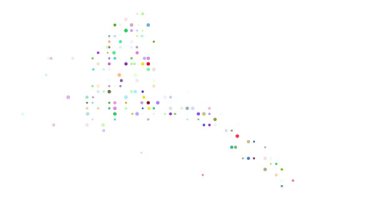 Parçacıklar Eritre ülke siluetini oluşturuyorlar