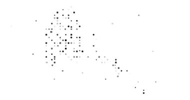 Dijital üretken noktalar Eritre şekli oluşturur
