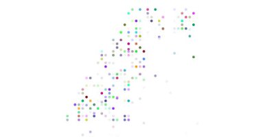 Hareket eden parçacıklardan üretici sanat Etiyopya haritası