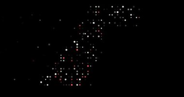 Etiyopya haritası silueti oluşturan üretici parçacıklar