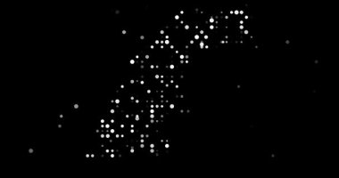 Soyut geometri noktaları Etiyopya silueti akışı