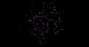 Hareketli noktalarla soyut üretken Gabon ana hatları