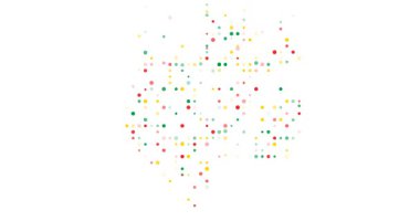 Parlayan noktaların akışı Gabon ana hatlarını oluşturuyor