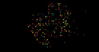 Hareket eden parçacıklardan üretken sanat Gabon haritası